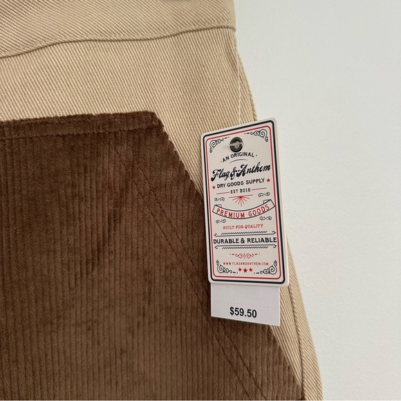 NWT WASILLA UTILITY MINI SKIRT Tan and Brown Mini Skirt with Pockets size 10 - Picture 7 of 10